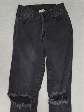 Michaels Black Skinny Jeans with Distressed Knees